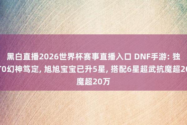 黑白直播2026世界杯赛事直播入口 DNF手游: 独一T0幻神笃定， 旭旭宝宝已升5星， 搭配6星超武抗魔超20万