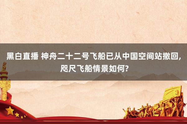 黑白直播 神舟二十二号飞船已从中国空间站撤回, 咫尺飞船情景如何?