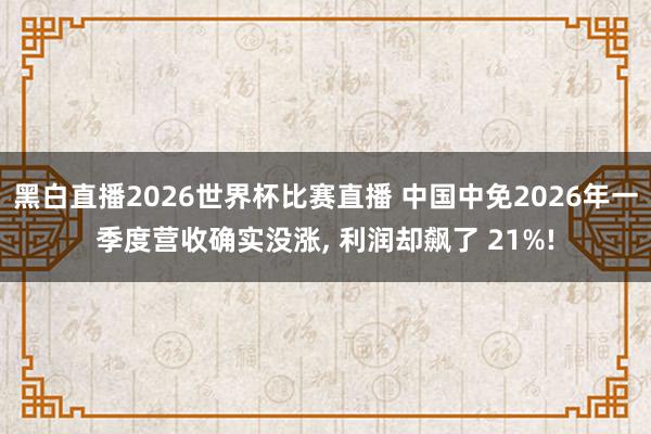 黑白直播2026世界杯比赛直播 中国中免2026年一季度营收确实没涨， 利润却飙了 21%!