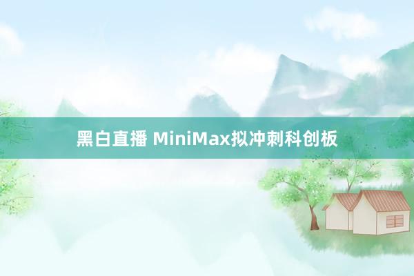 黑白直播 MiniMax拟冲刺科创板