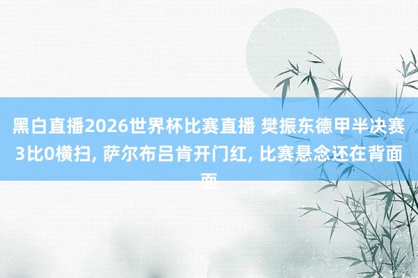 黑白直播2026世界杯比赛直播 樊振东德甲半决赛3比0横扫， 萨尔布吕肯开门红， 比赛悬念还在背面